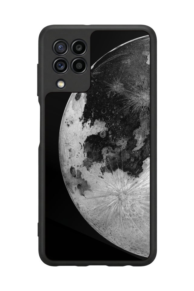 Samsung Galaxy M22 Uyumlu Ay Tasarımlı Glossy Premium Kılıf