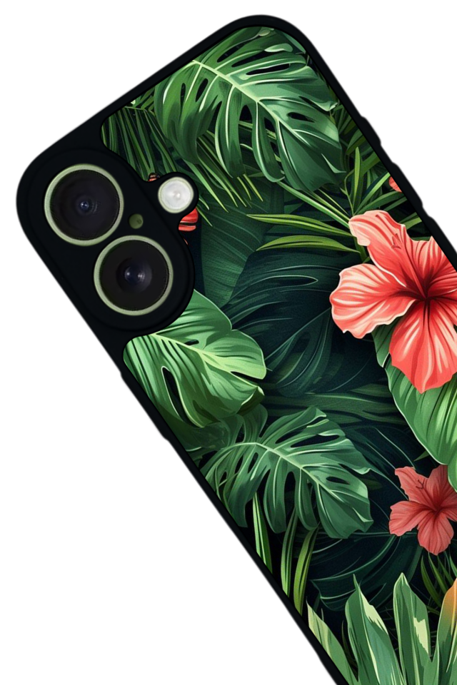 iPhone 17 Uyumlu Botanik Tasarımlı Glossy Premium Kılıf