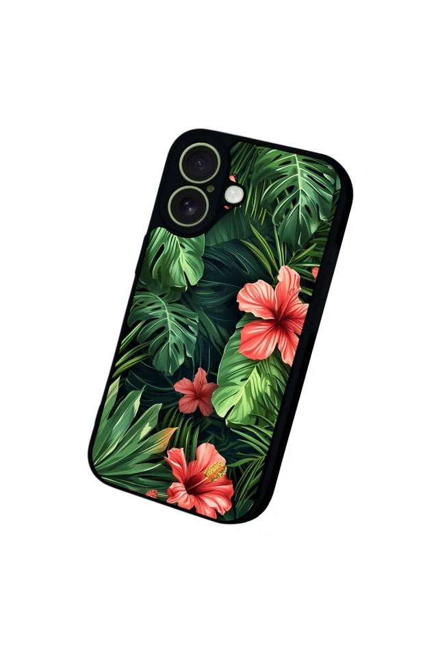 iPhone 17 Uyumlu Botanik Tasarımlı Glossy Premium Kılıf