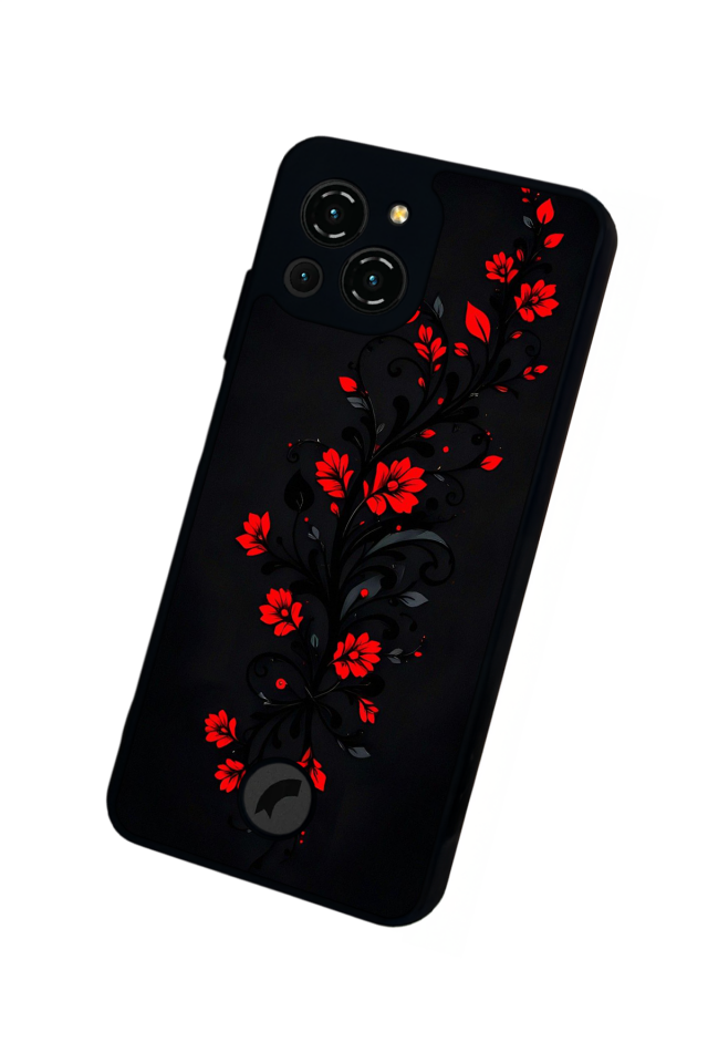 Reeder S23 Pro Max Uyumlu Floral Tasarımlı Glossy Premium Kılıf