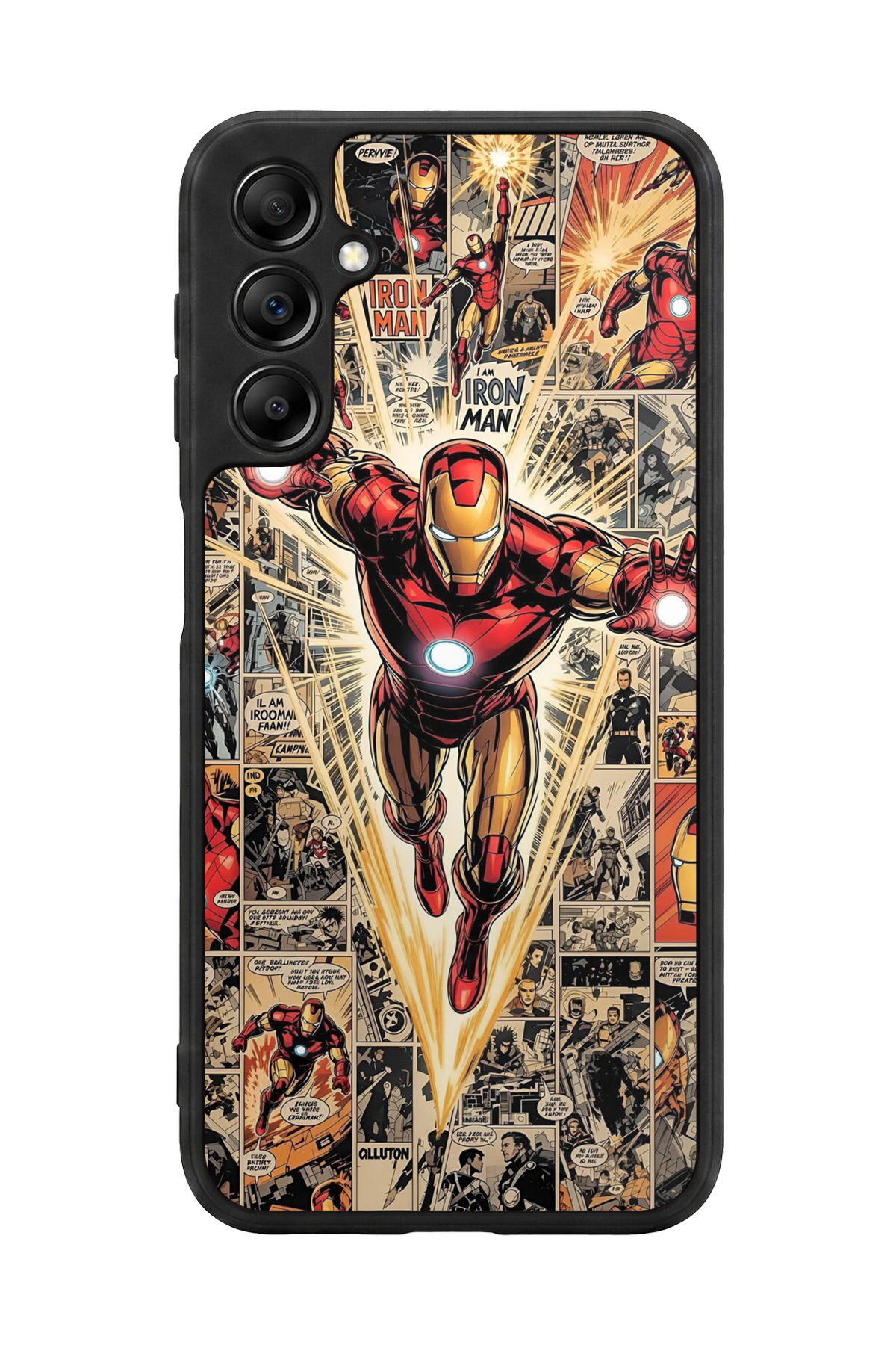 Samsung Galaxy A14 Uyumlu Iron Man ( Demir Adam ) Tasarımlı Glossy Premium Kılıf