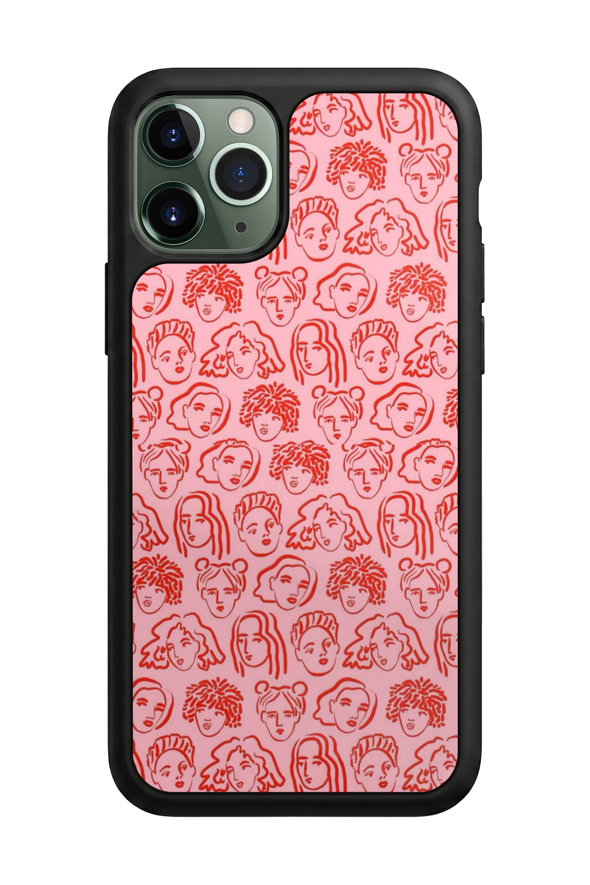 iPhone 11 Pro Max Uyumlu Line Art Tasarımlı Glossy Premium Kılıf
