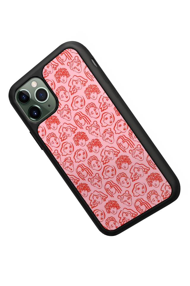 iPhone 11 Pro Max Uyumlu Line Art Tasarımlı Glossy Premium Kılıf