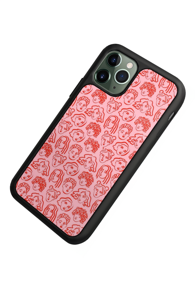 iPhone 11 Pro Max Uyumlu Line Art Tasarımlı Glossy Premium Kılıf