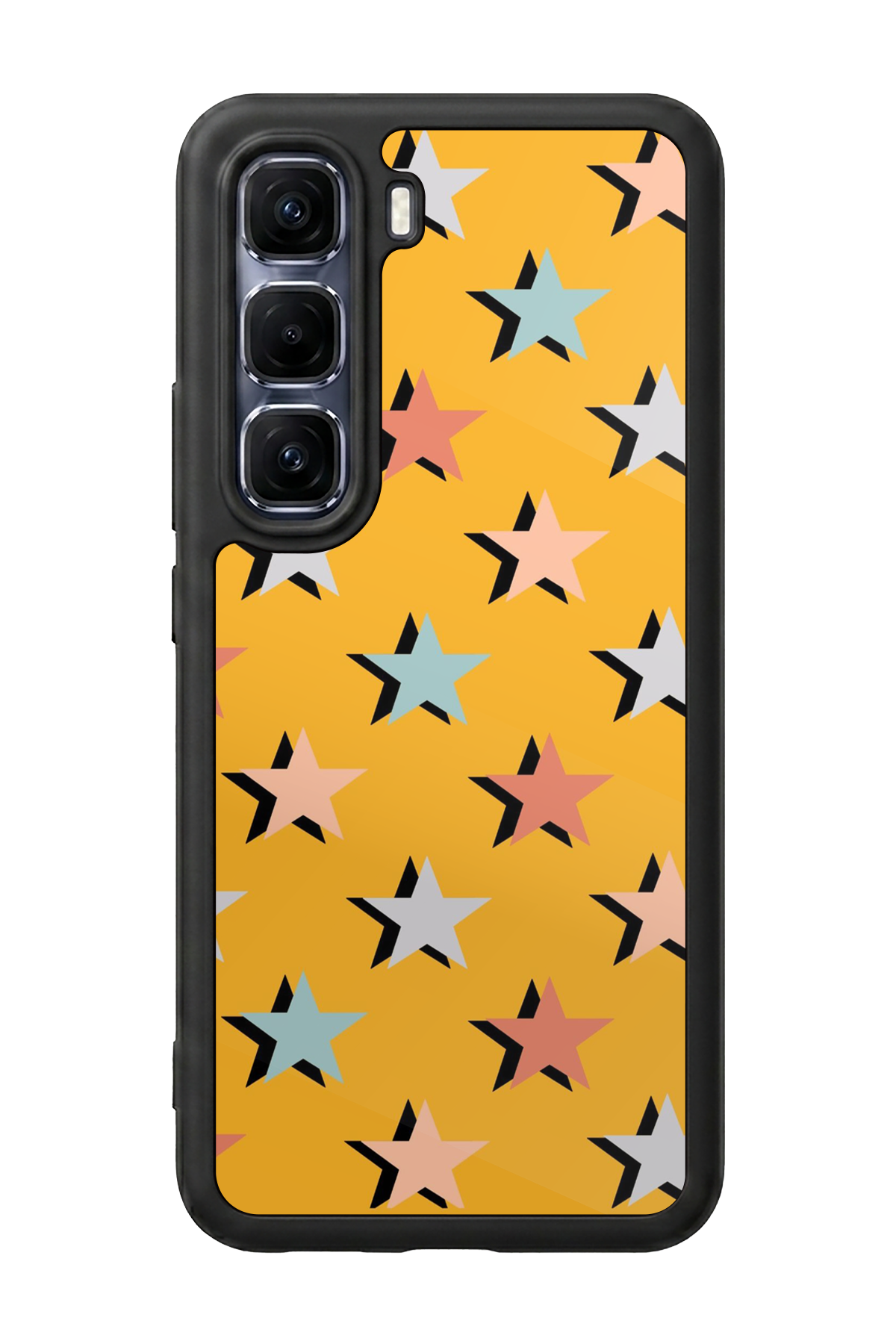 Infinix Hot 60 Pro Plus Uyumlu Retro Yildizlar Tasarımlı Glossy Premium Kılıf