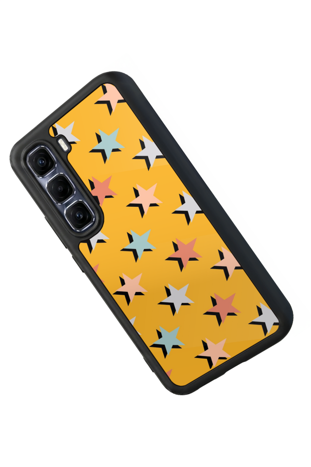 Infinix Hot 60 Pro Plus Uyumlu Retro Yildizlar Tasarımlı Glossy Premium Kılıf