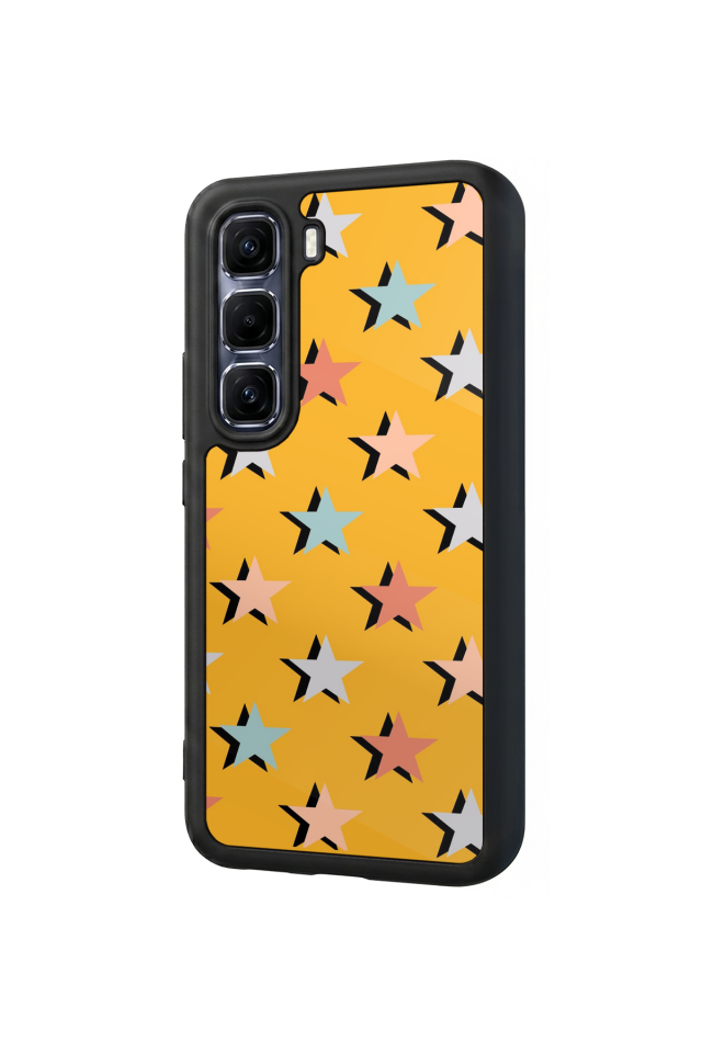 Infinix Hot 60 Pro Plus Uyumlu Retro Yildizlar Tasarımlı Glossy Premium Kılıf