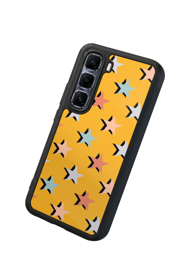 Infinix Hot 60 Pro Plus Uyumlu Retro Yildizlar Tasarımlı Glossy Premium Kılıf