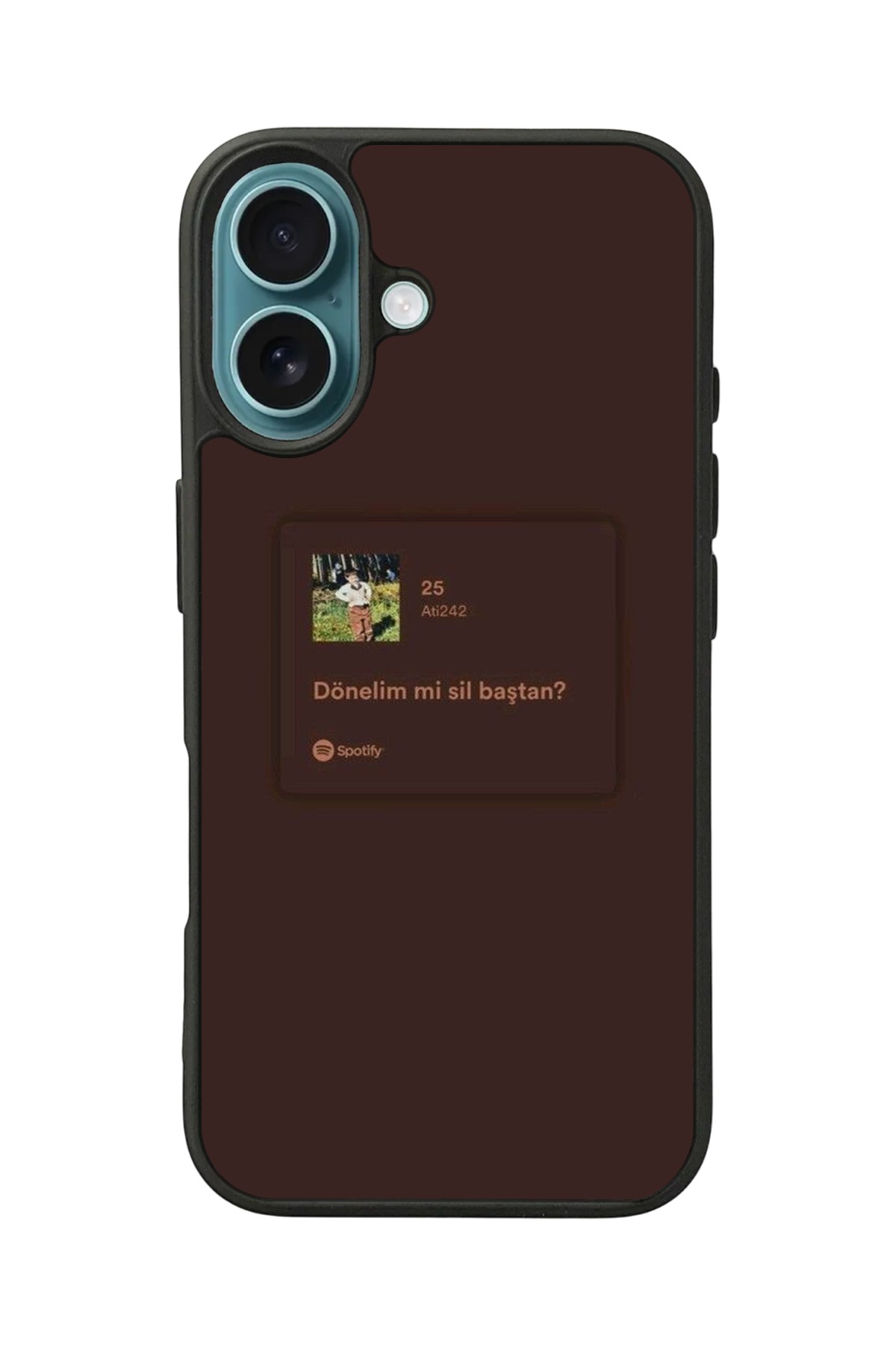 iPhone 16 Plus Uyumlu Sarki Sozleri Tasarımlı Glossy Premium Kılıf