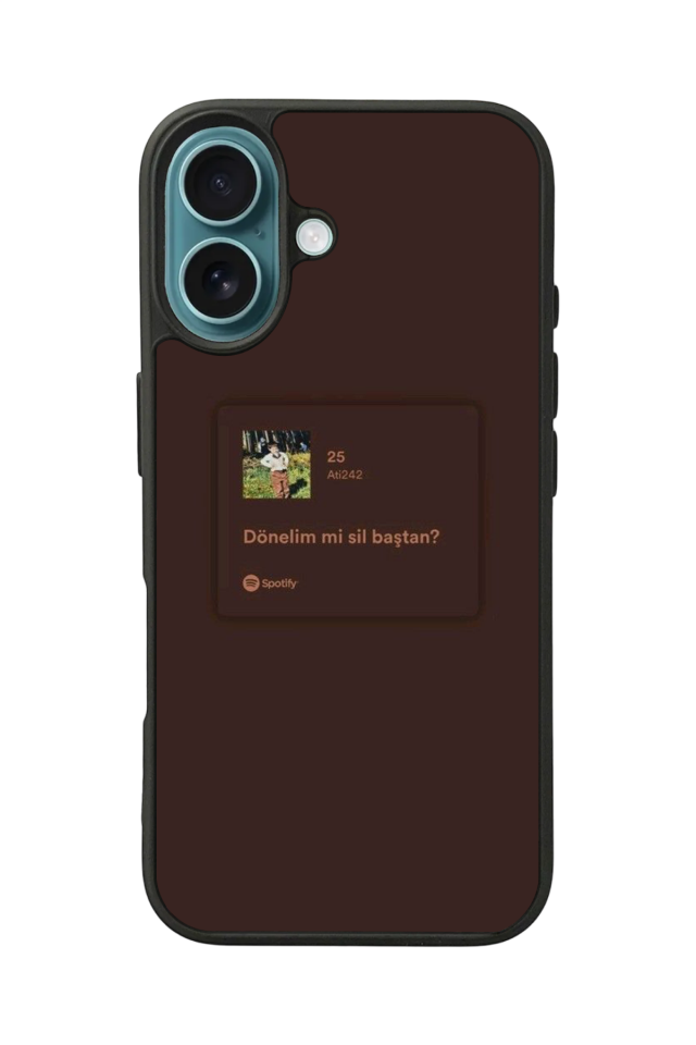 iPhone 16 Plus Uyumlu Sarki Sozleri Tasarımlı Glossy Premium Kılıf