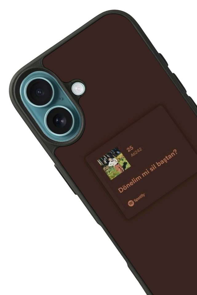 iPhone 16 Plus Uyumlu Sarki Sozleri Tasarımlı Glossy Premium Kılıf