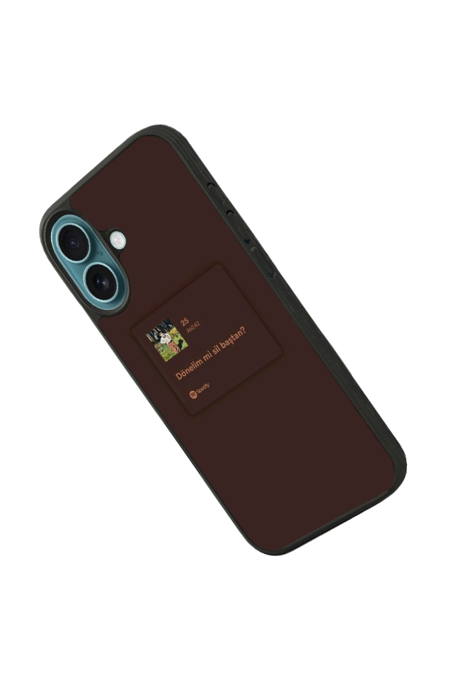 iPhone 16 Plus Uyumlu Sarki Sozleri Tasarımlı Glossy Premium Kılıf