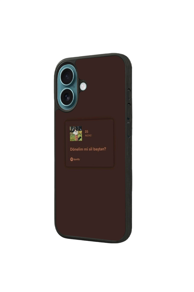 iPhone 16 Plus Uyumlu Sarki Sozleri Tasarımlı Glossy Premium Kılıf