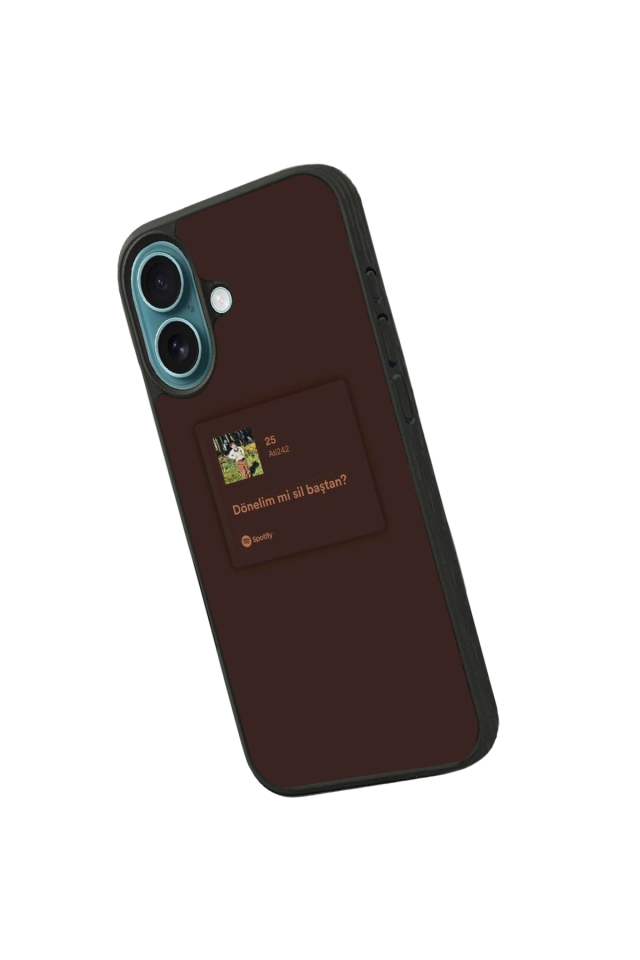 iPhone 16 Plus Uyumlu Sarki Sozleri Tasarımlı Glossy Premium Kılıf