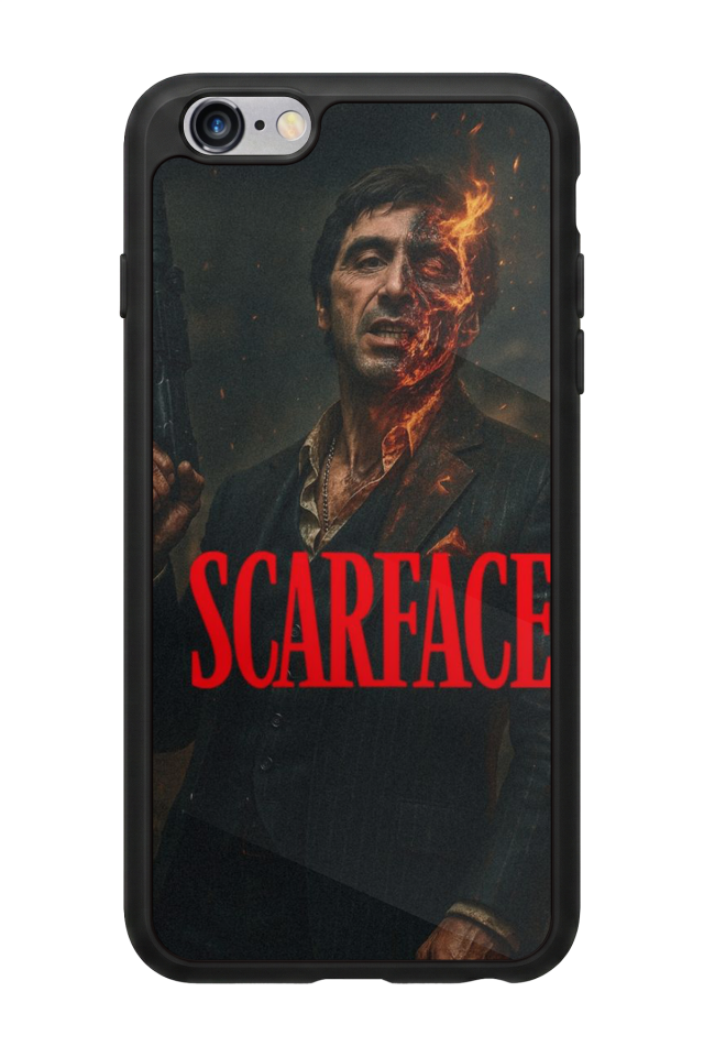 iPhone 6 Plus Uyumlu Scarface Tasarımlı Glossy Premium Kılıf