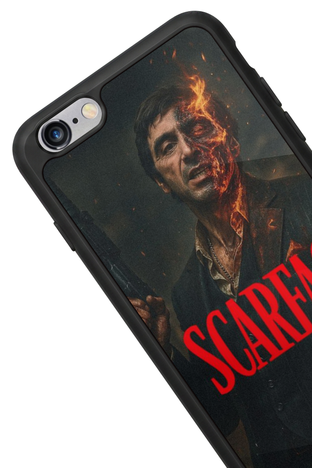 iPhone 6 Plus Uyumlu Scarface Tasarımlı Glossy Premium Kılıf