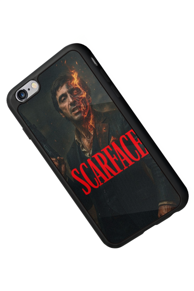 iPhone 6 Plus Uyumlu Scarface Tasarımlı Glossy Premium Kılıf