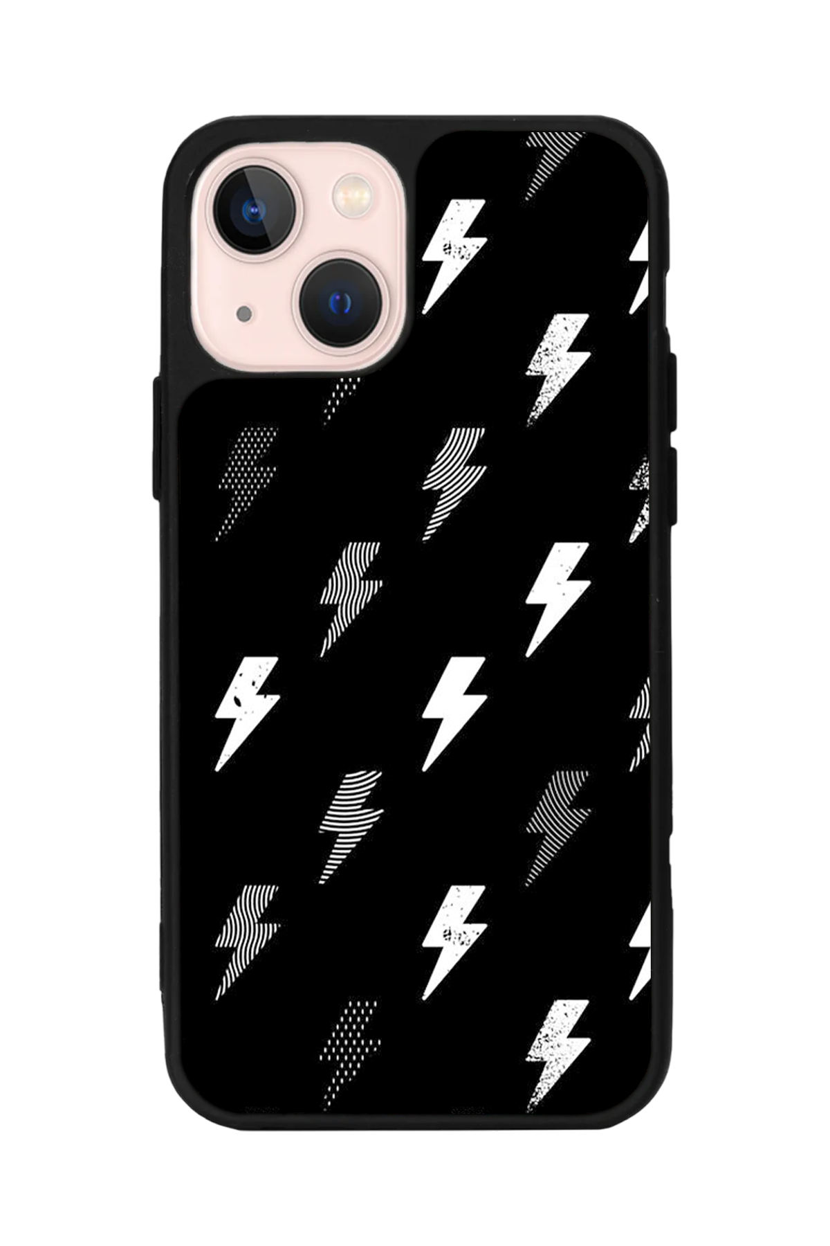 iPhone 13 Mini Uyumlu Simsek Tasarımlı Glossy Premium Kılıf
