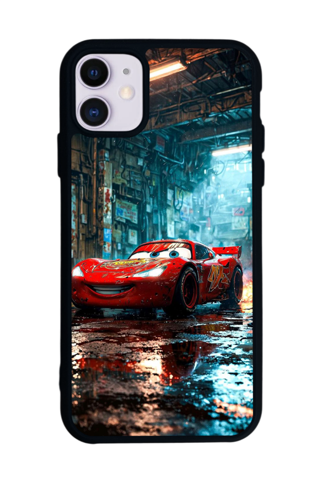 iPhone 11 Uyumlu Şimsek McQueen Tasarımlı Glossy Premium Kılıf