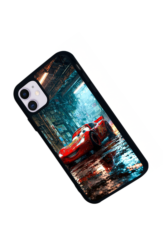 iPhone 11 Uyumlu Şimsek McQueen Tasarımlı Glossy Premium Kılıf