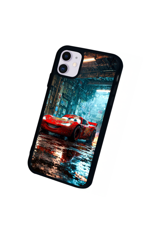 iPhone 11 Uyumlu Şimsek McQueen Tasarımlı Glossy Premium Kılıf