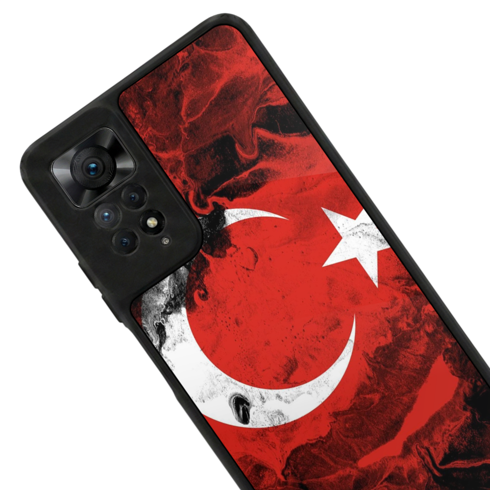Xiaomi Redmi Note 12 Pro Uyumlu Türk Bayragi Tasarımlı Glossy Premium Kılıf