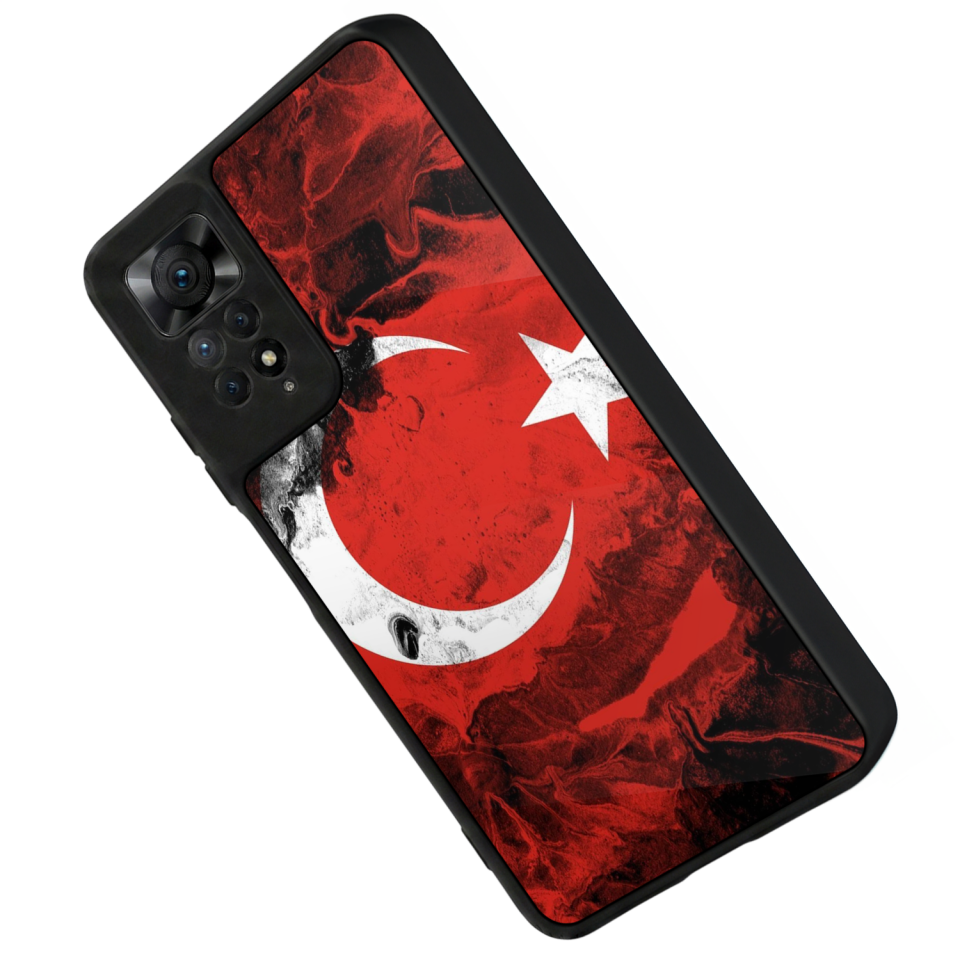 Xiaomi Redmi Note 12 Pro Uyumlu Türk Bayragi Tasarımlı Glossy Premium Kılıf