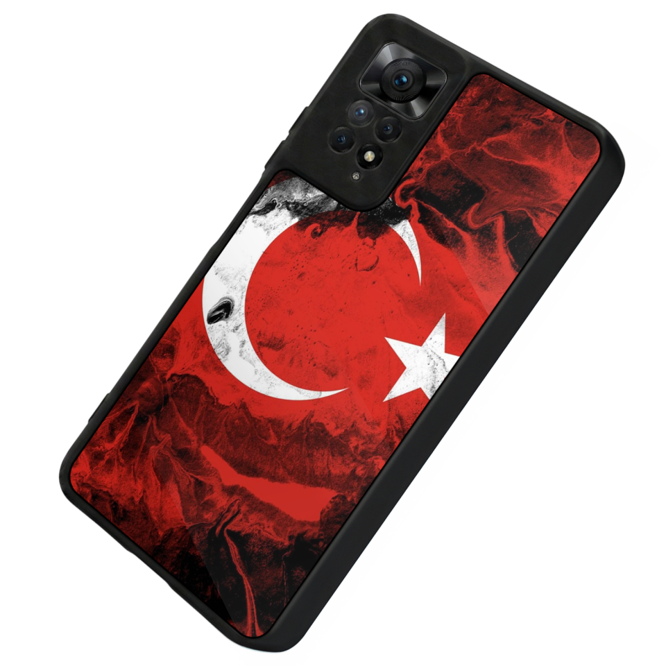 Xiaomi Redmi Note 12 Pro Uyumlu Türk Bayragi Tasarımlı Glossy Premium Kılıf