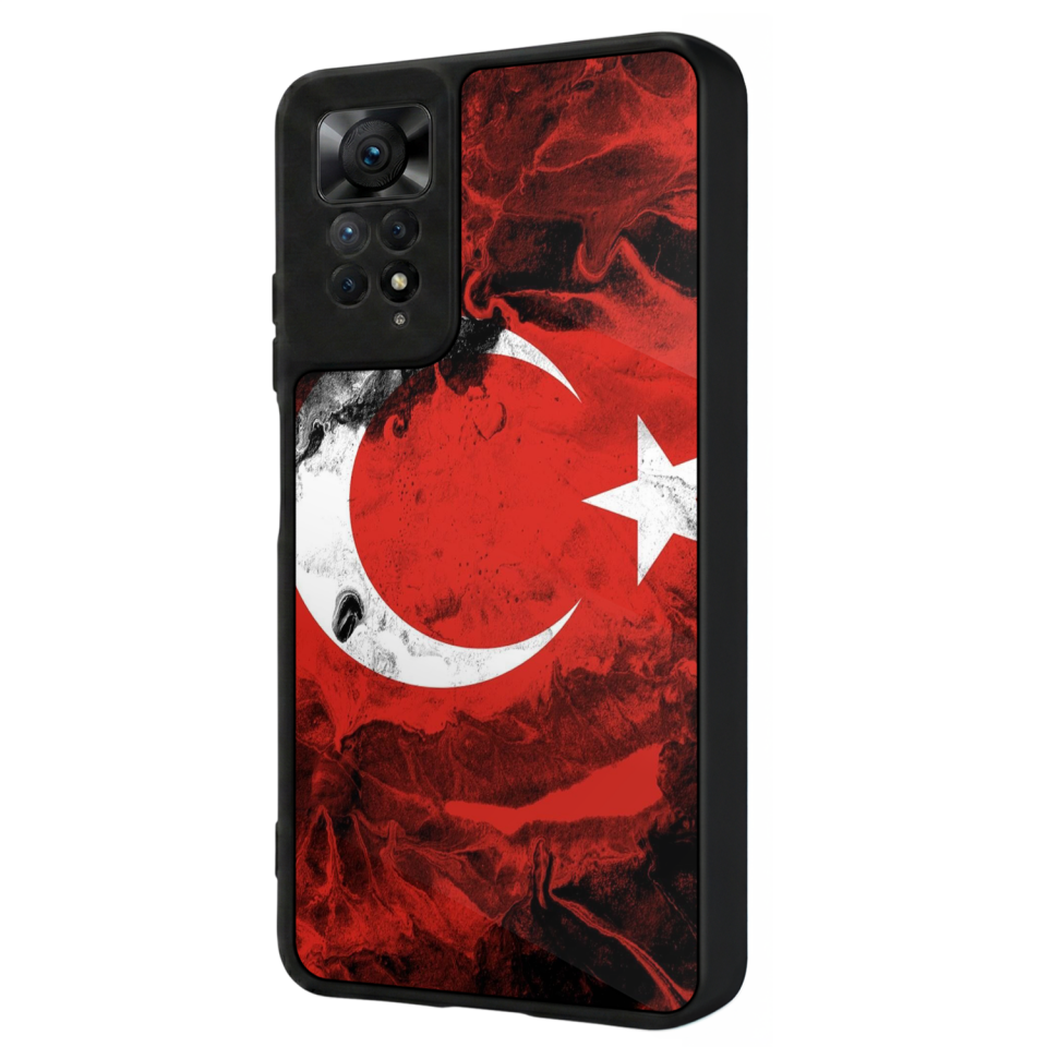 Xiaomi Redmi Note 12 Pro Uyumlu Türk Bayragi Tasarımlı Glossy Premium Kılıf