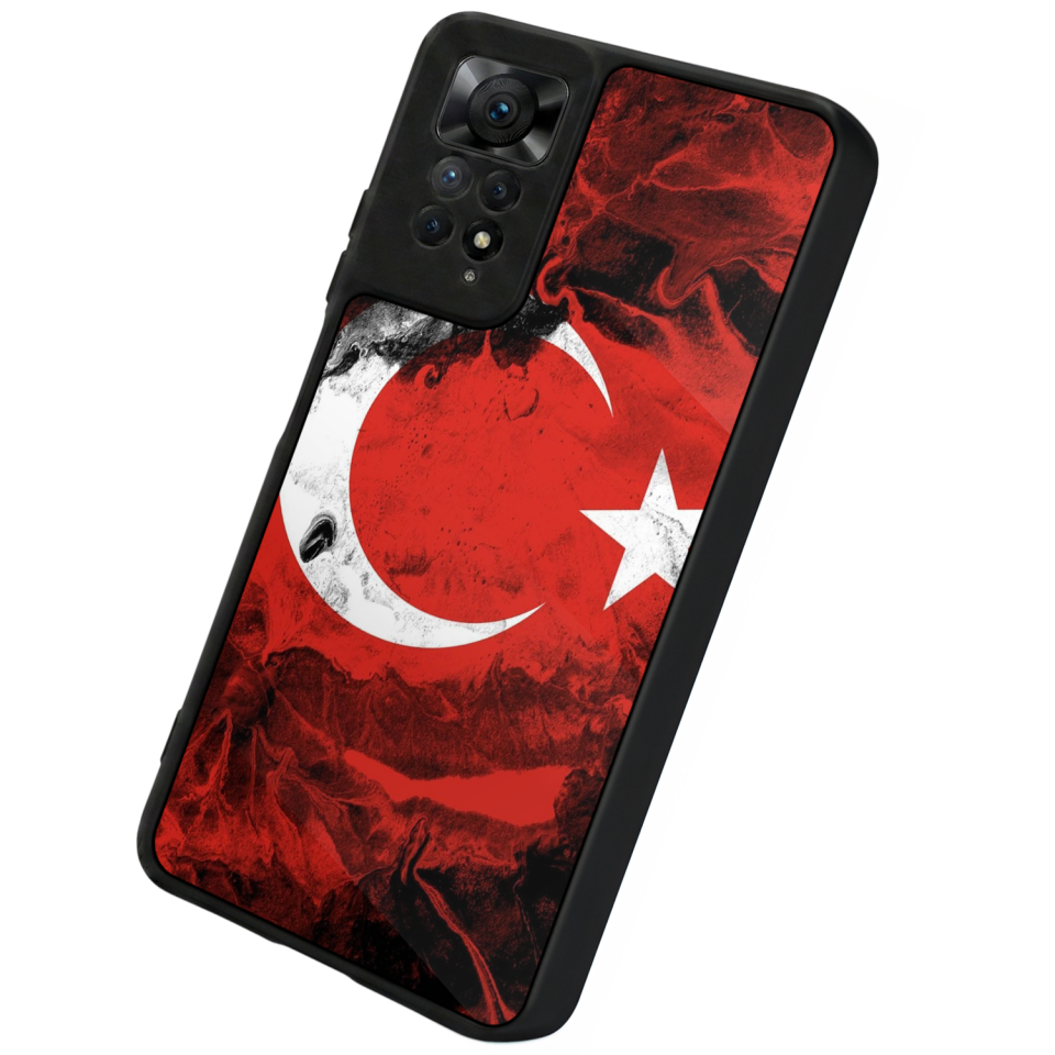 Xiaomi Redmi Note 12 Pro Uyumlu Türk Bayragi Tasarımlı Glossy Premium Kılıf