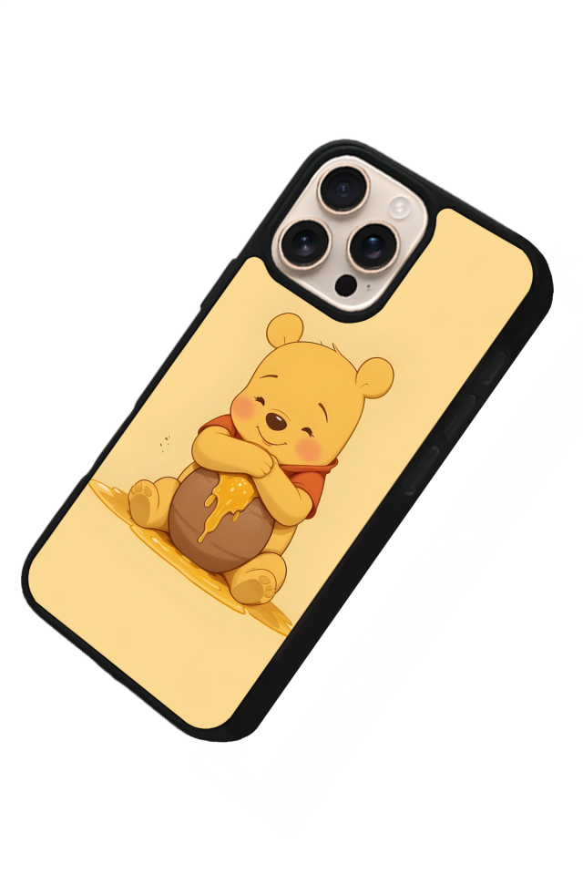 iPhone 15 Pro Uyumlu Winnie Tasarımlı Glossy Premium Kılıf