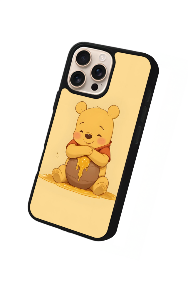 iPhone 15 Pro Uyumlu Winnie Tasarımlı Glossy Premium Kılıf