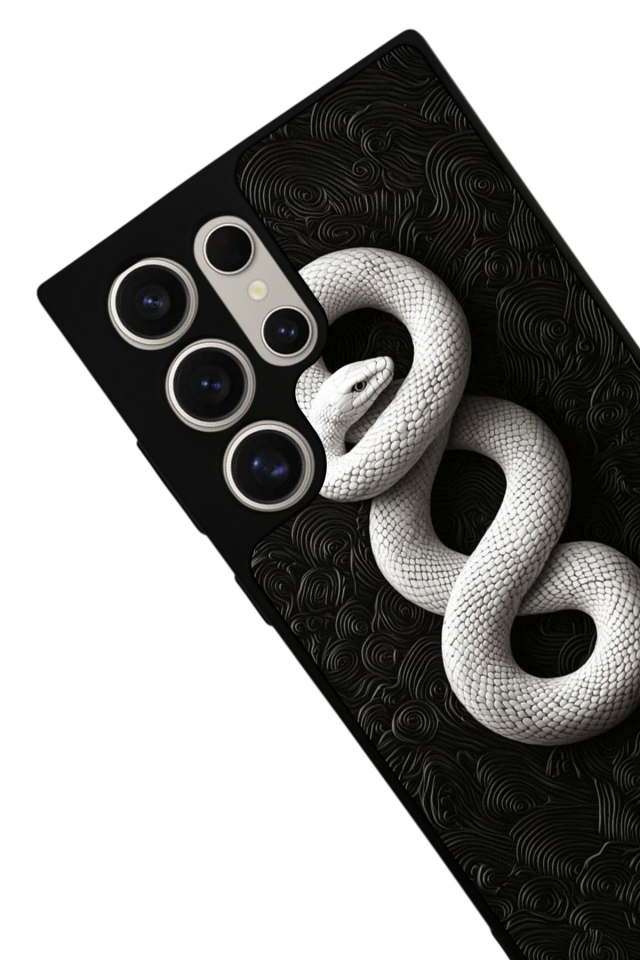 Samsung Galaxy S23 Ultra Uyumlu Yılan Tasarımlı Glossy Premium Kılıf