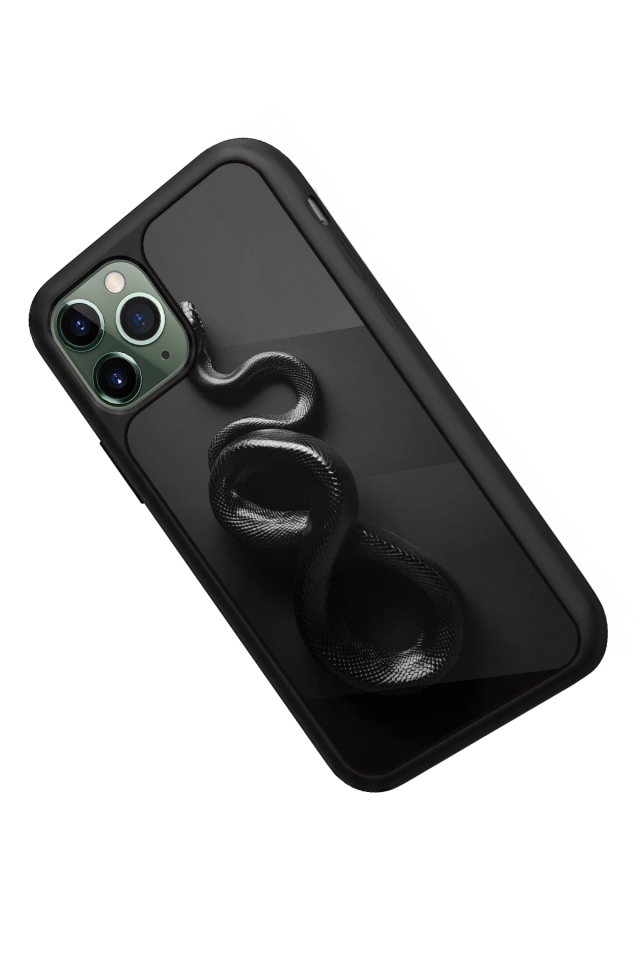 iPhone 11 Pro Uyumlu Yılan Tasarımlı Glossy Premium Kılıf