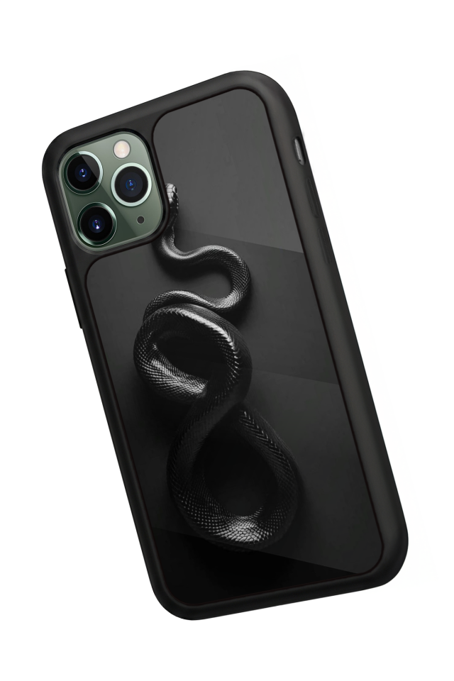 iPhone 11 Pro Uyumlu Yılan Tasarımlı Glossy Premium Kılıf