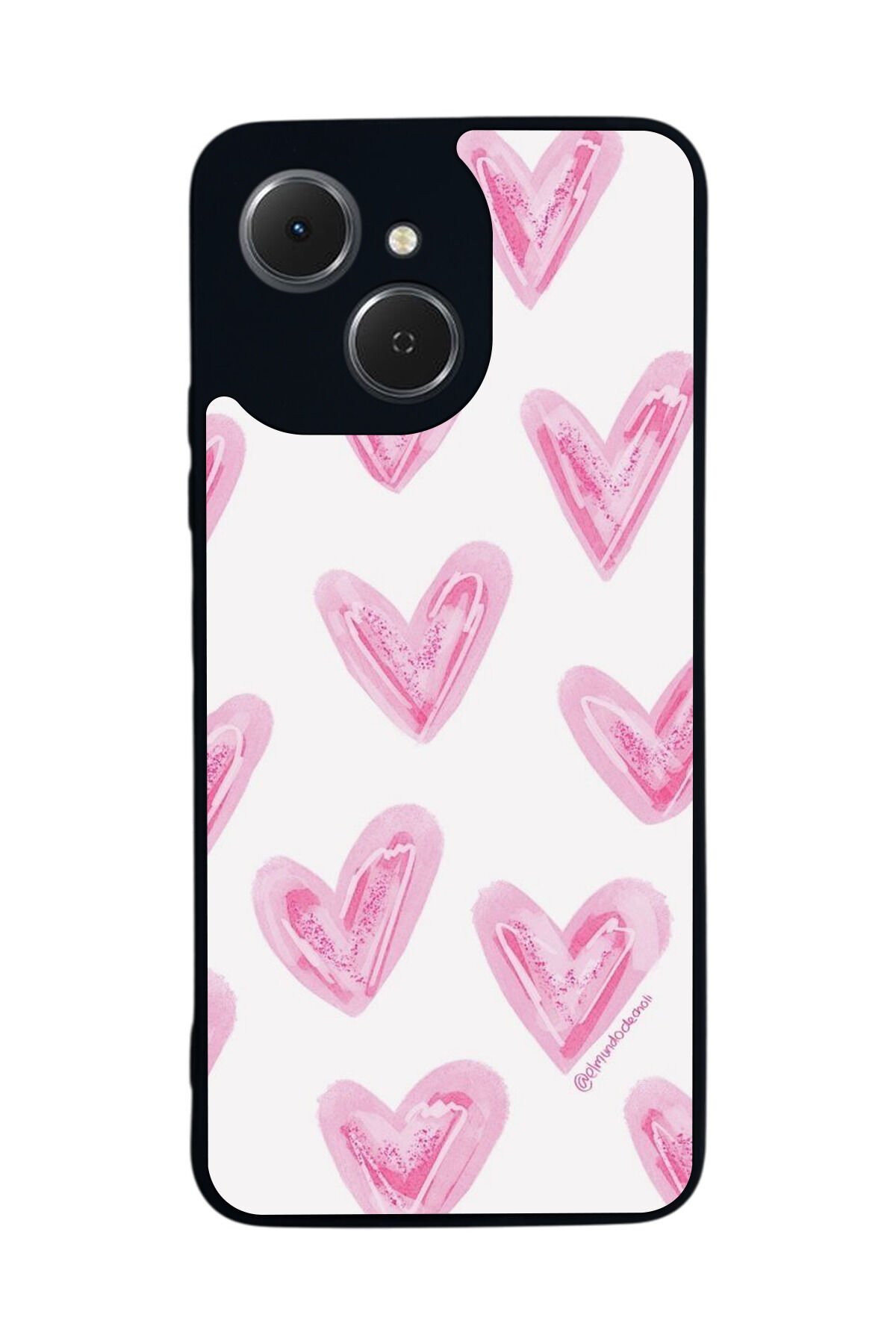 Tecno Spark 40C Uyumlu Kalp Love Tasarımlı Glossy Premium Kılıf