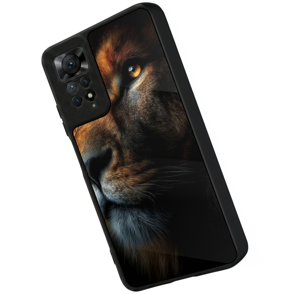 Xiaomi Redmi Note 11 Pro Uyumlu Aslan Tasarımlı Glossy Premium Kılıf