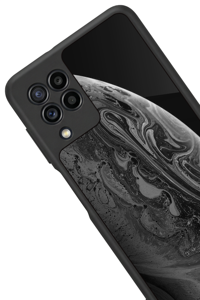 Samsung Galaxy M22 Uyumlu Ay Tasarımlı Glossy Premium Kılıf