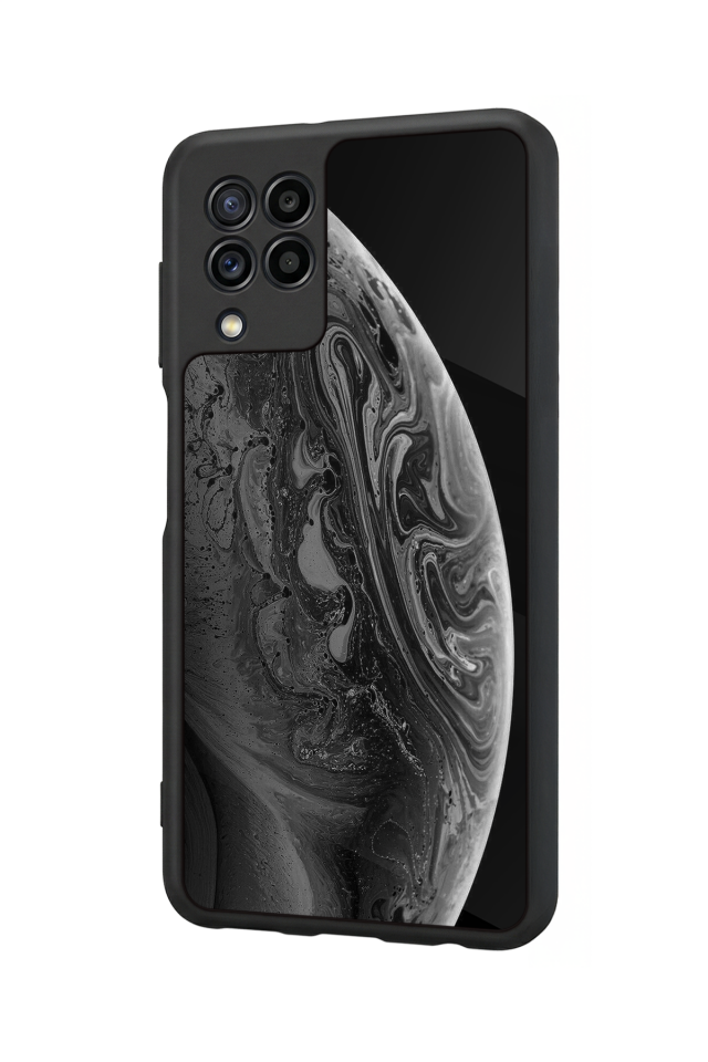 Samsung Galaxy M22 Uyumlu Ay Tasarımlı Glossy Premium Kılıf