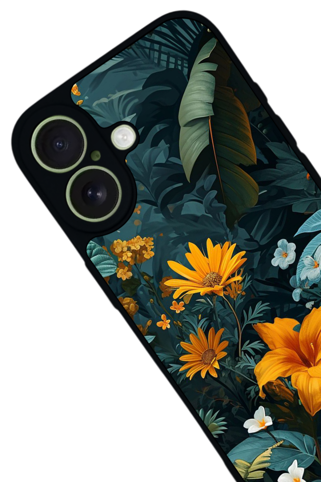 iPhone 17 Uyumlu Botanik Tasarımlı Glossy Premium Kılıf