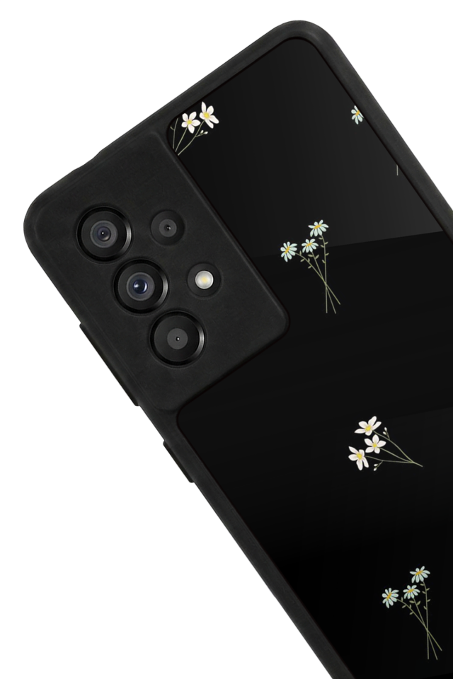 Samsung Galaxy A73 Uyumlu Cicek Tasarımlı Glossy Premium Kılıf