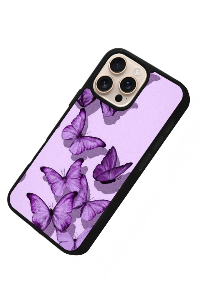 iPhone 15 Pro Max Uyumlu Kelebek Tasarımlı Glossy Premium Kılıf