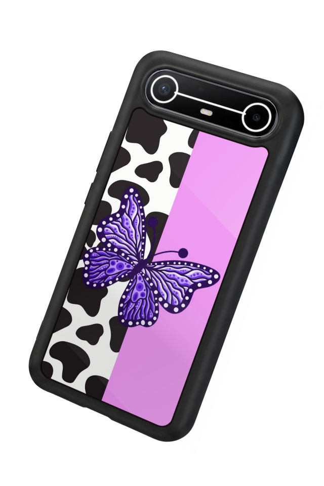 Tecno Spark Slim 5G Uyumlu Kelebek Tasarımlı Glossy Premium Kılıf