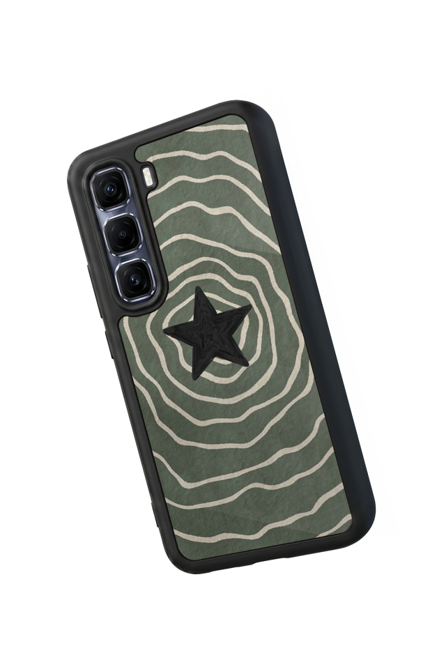 Infinix Hot 60 Pro Plus Uyumlu Retro Yildizlar Tasarımlı Glossy Premium Kılıf