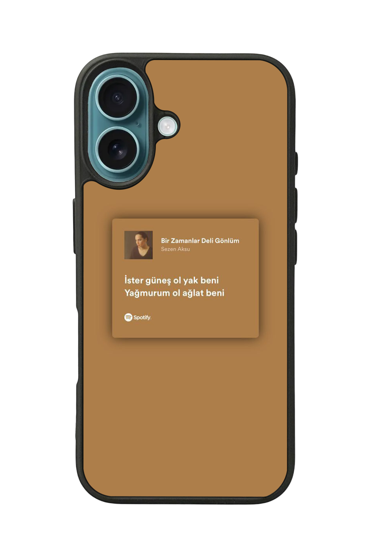 iPhone 16 Plus Uyumlu Sarki Sozleri Tasarımlı Glossy Premium Kılıf
