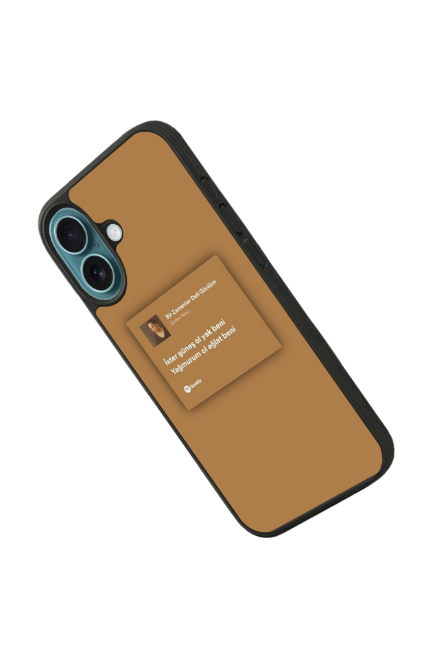 iPhone 16 Plus Uyumlu Sarki Sozleri Tasarımlı Glossy Premium Kılıf