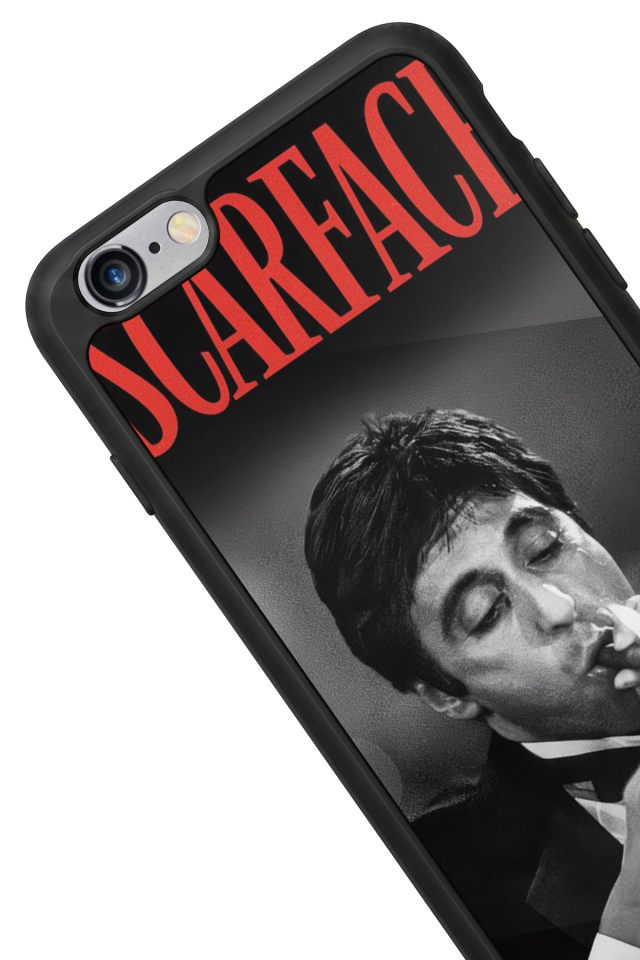 iPhone 6 Plus Uyumlu Scarface Tasarımlı Glossy Premium Kılıf
