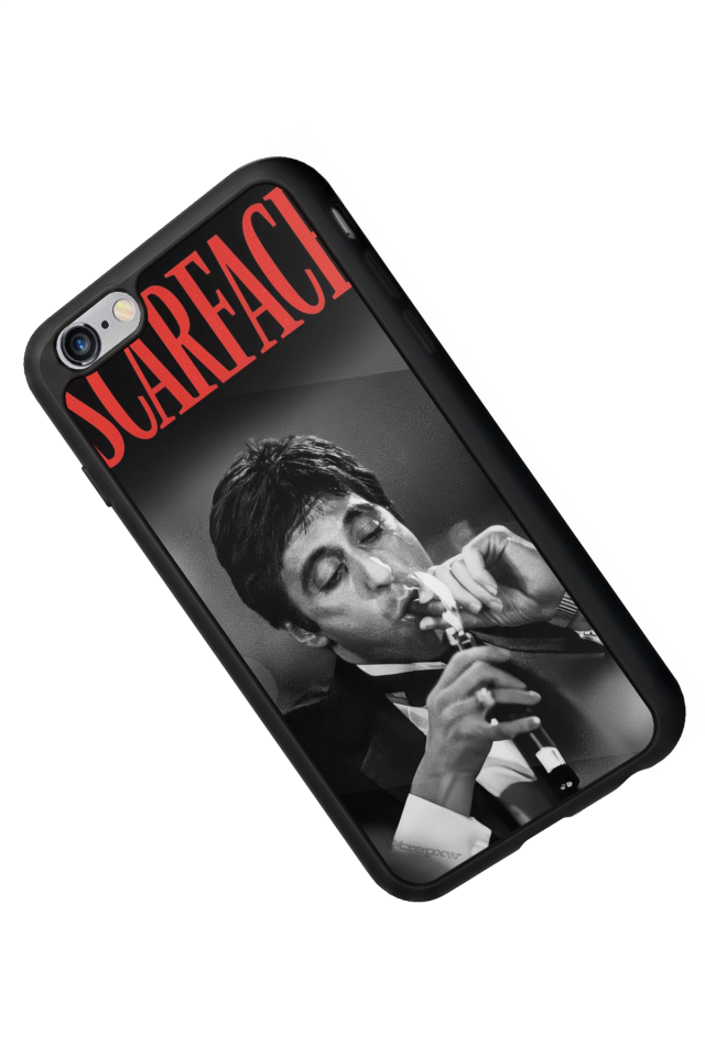 iPhone 6 Plus Uyumlu Scarface Tasarımlı Glossy Premium Kılıf