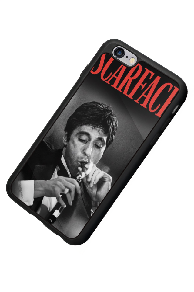 iPhone 6 Plus Uyumlu Scarface Tasarımlı Glossy Premium Kılıf