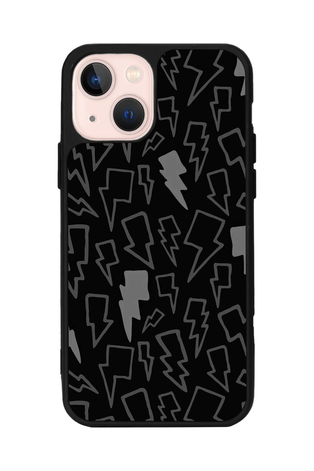 iPhone 13 Mini Uyumlu Simsek Tasarımlı Glossy Premium Kılıf
